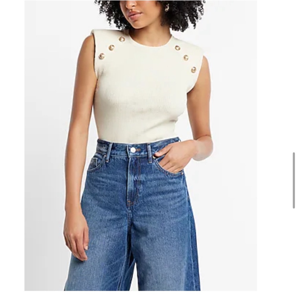 Express
Novelty Button Sleeveless Sweater